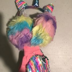 Girls Unicorn Earmuff Set 