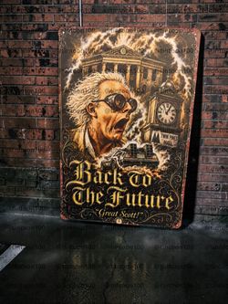Back to the Future Metal Tin Sign