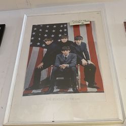The Beatles invade USA professionally framed poster $60 fremont pickup   The frame and the cost of getting it framed cost about 200. My loss is your g