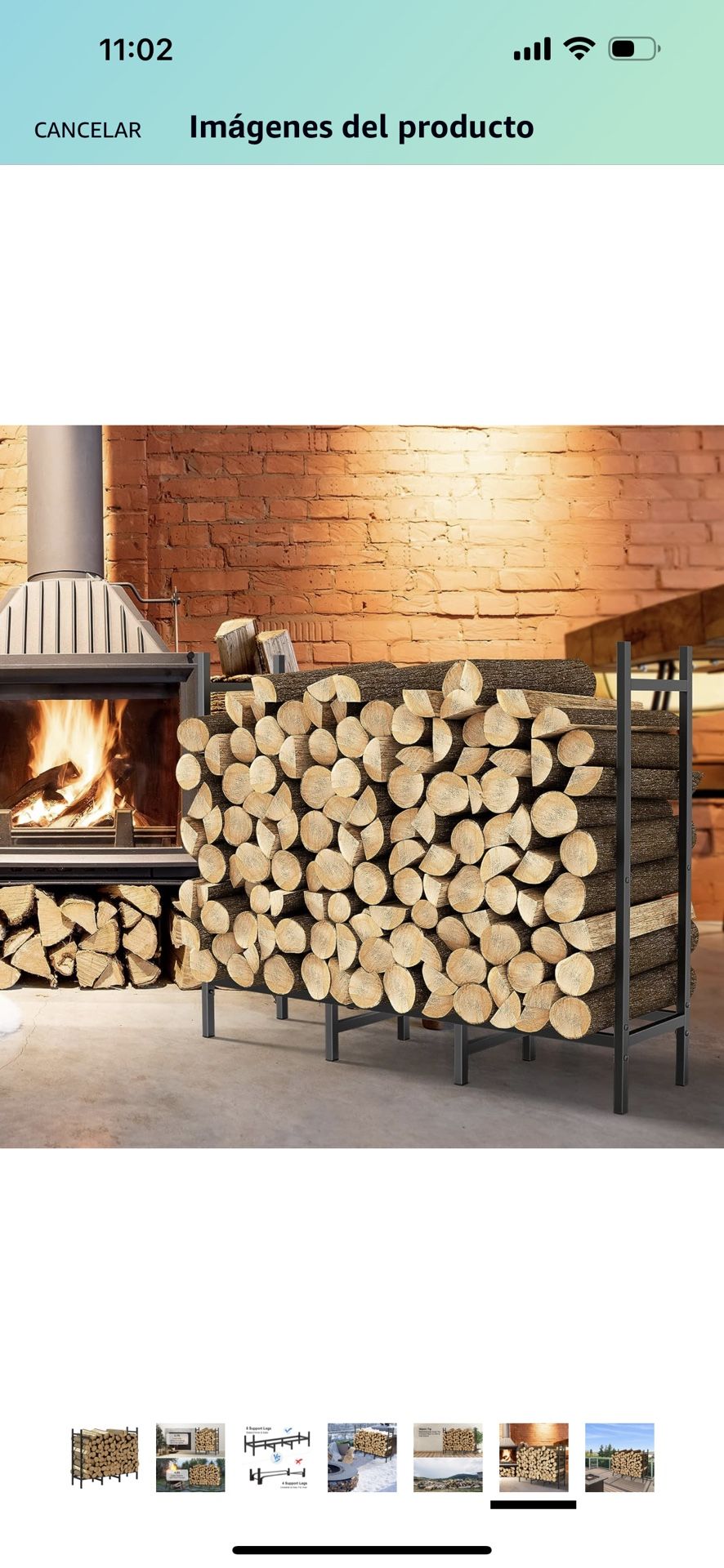 Soporte Para Almacenamiento De Leña Para Chimenea