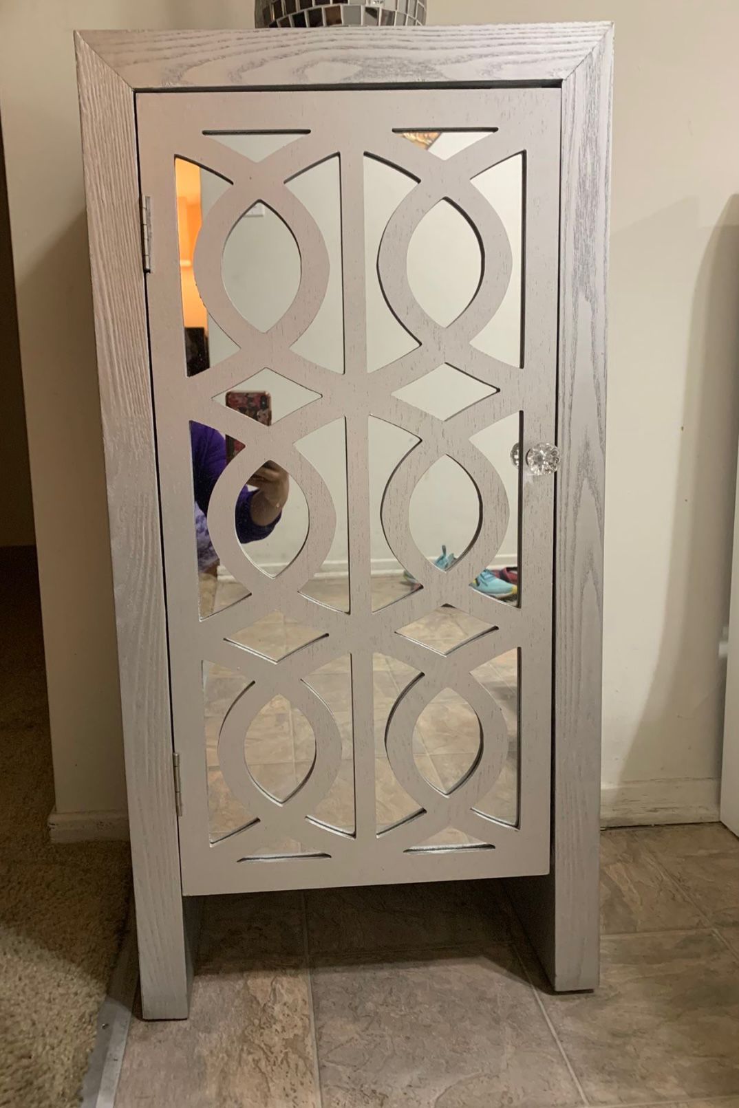 Silver Mirror Cabinet - 37x19