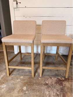 Barstools QTY 2 - Cushioned with short back