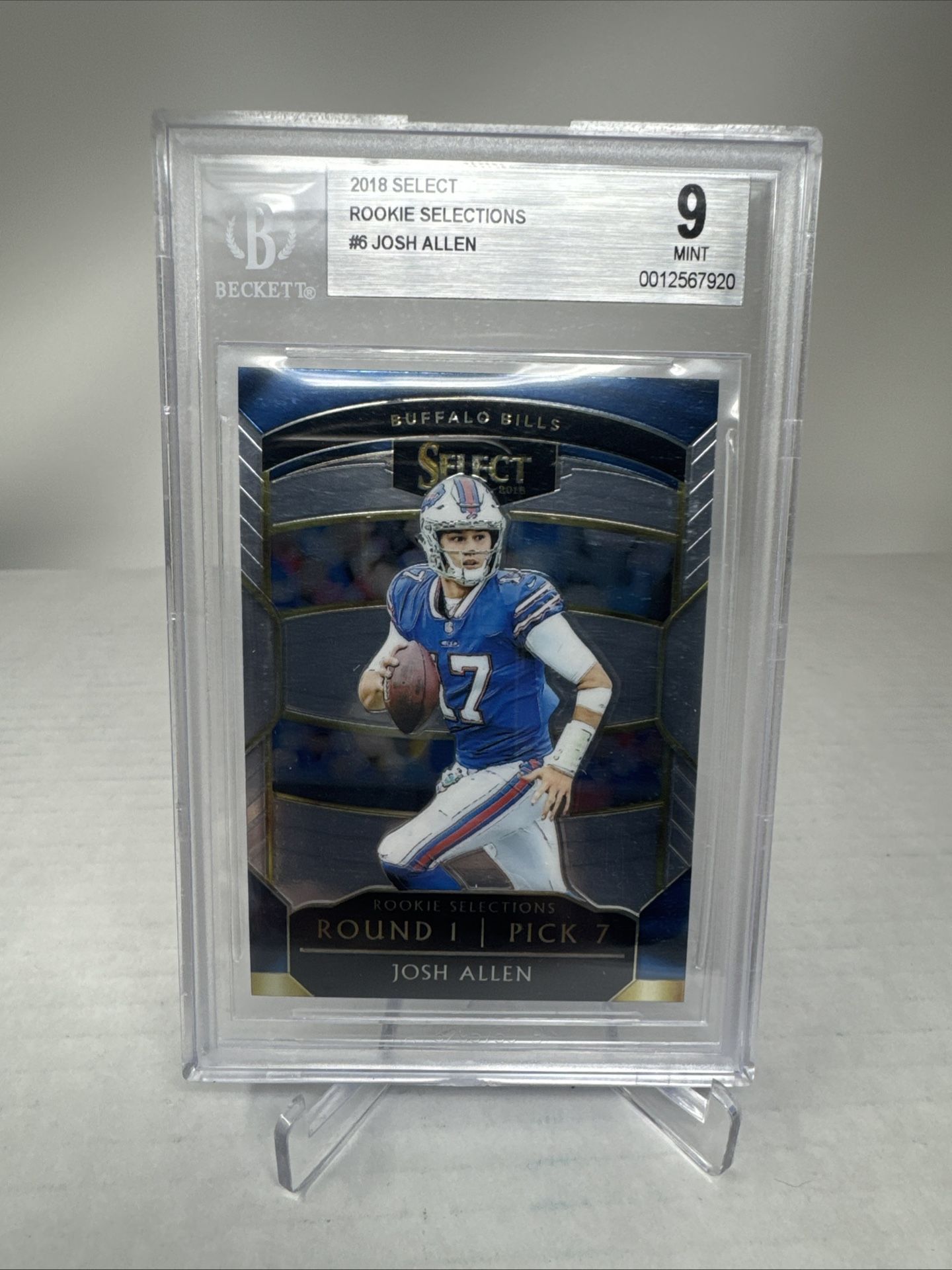 2018 Panini Select Josh Allen Rookie Selections BGS 9