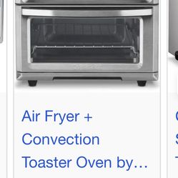Air Fryer + Convection Toaster Oven by Cuisinart, 7-1 Oven with Bake, Grill, Broil & Warm Options, Stainless Steel, TOA- 60