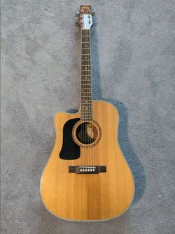 Washburn Left-Handed Cutaway Acoustic Electric Guitar (D10SCELH)