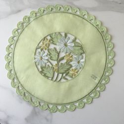 Round Table Mats Hand Made Embroidered