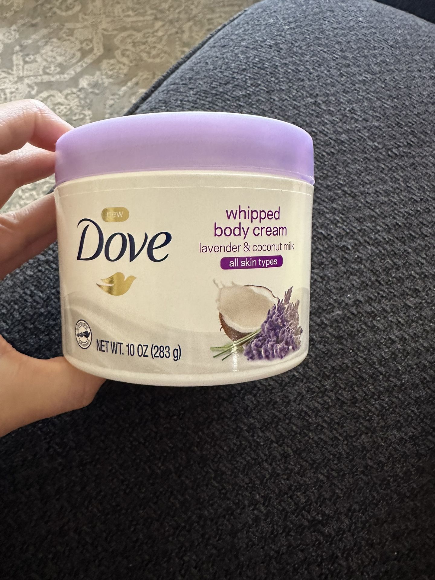 New, Never Used. Dove Whipped Body Cream Lavender & Coconut For All Skin Types