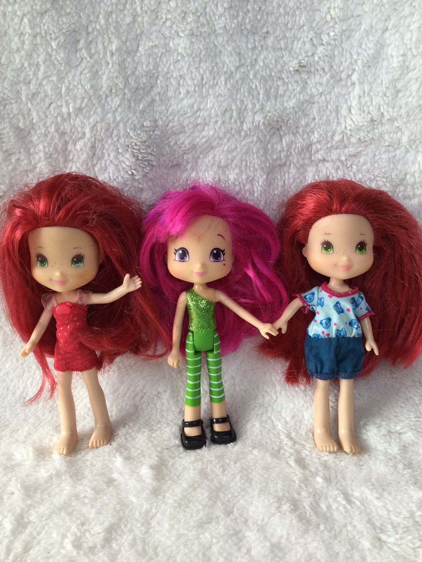 3 Vintage Strawberry Short Cake Dolls
