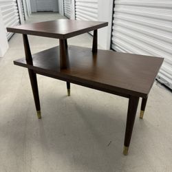 Vintage Mid-Century Modern Two-Tier End Table (18 x 28) - One Available