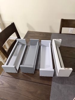 Set of 4 White Wooden Wall Shelves – New/Unused