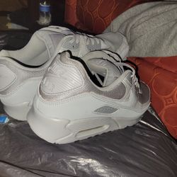 3 day old  Air Max 90  Size 13 - Fresh Grey. They feel like walking on air compared  to my high top patent leather J's remake.