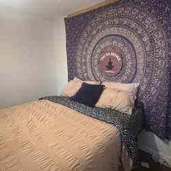 Queen mattress and Platform frame