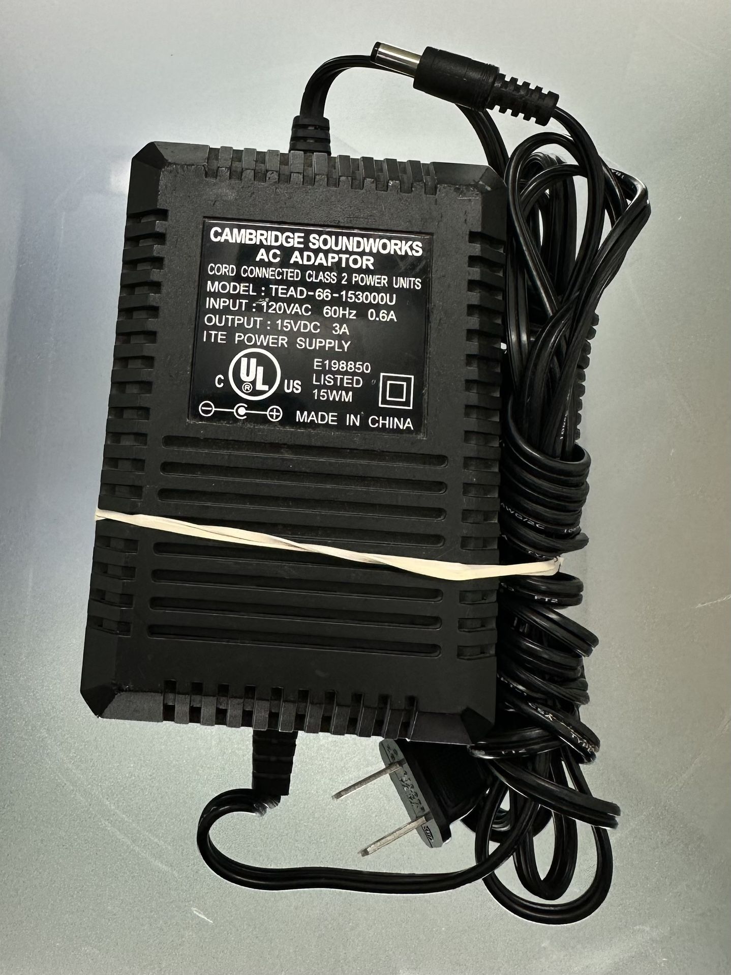 Cambridge Soundworks TEAD-66-153000U * 15 volt 3A AC to DC Adapter Power Supply