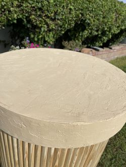Cake Stand | Fluted Wood Pedestal