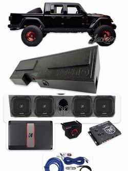 Jeep gladiator full bass package kicker audio installed