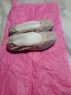Brand New Little Girls Rhinestone Studded Shoes