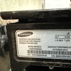 Samsung Gas Range 