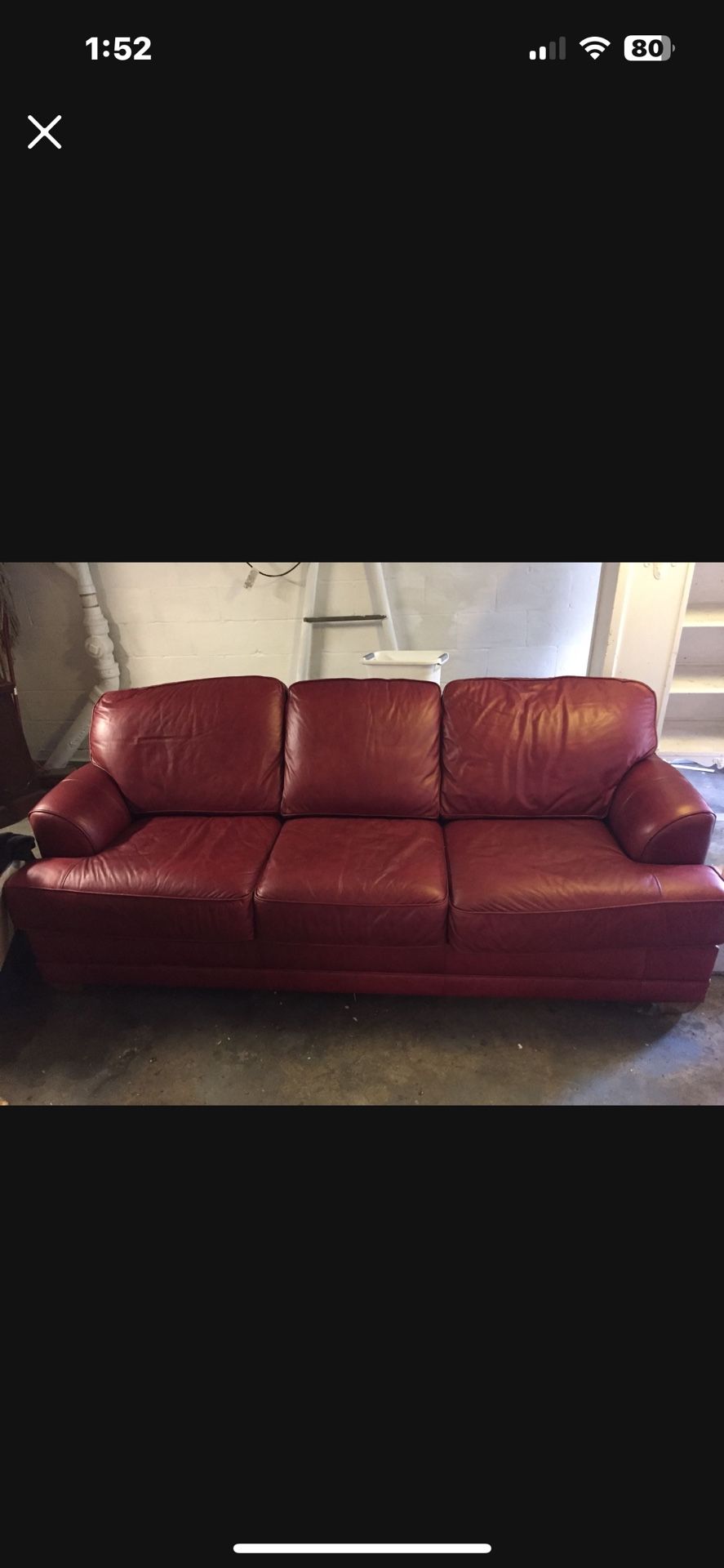 3 Cushion Lazy Boy Leather Couch