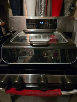 Gourmia FoodStation Smokeless Indoor Grill & Air Fryer Appliance - Glass Lid