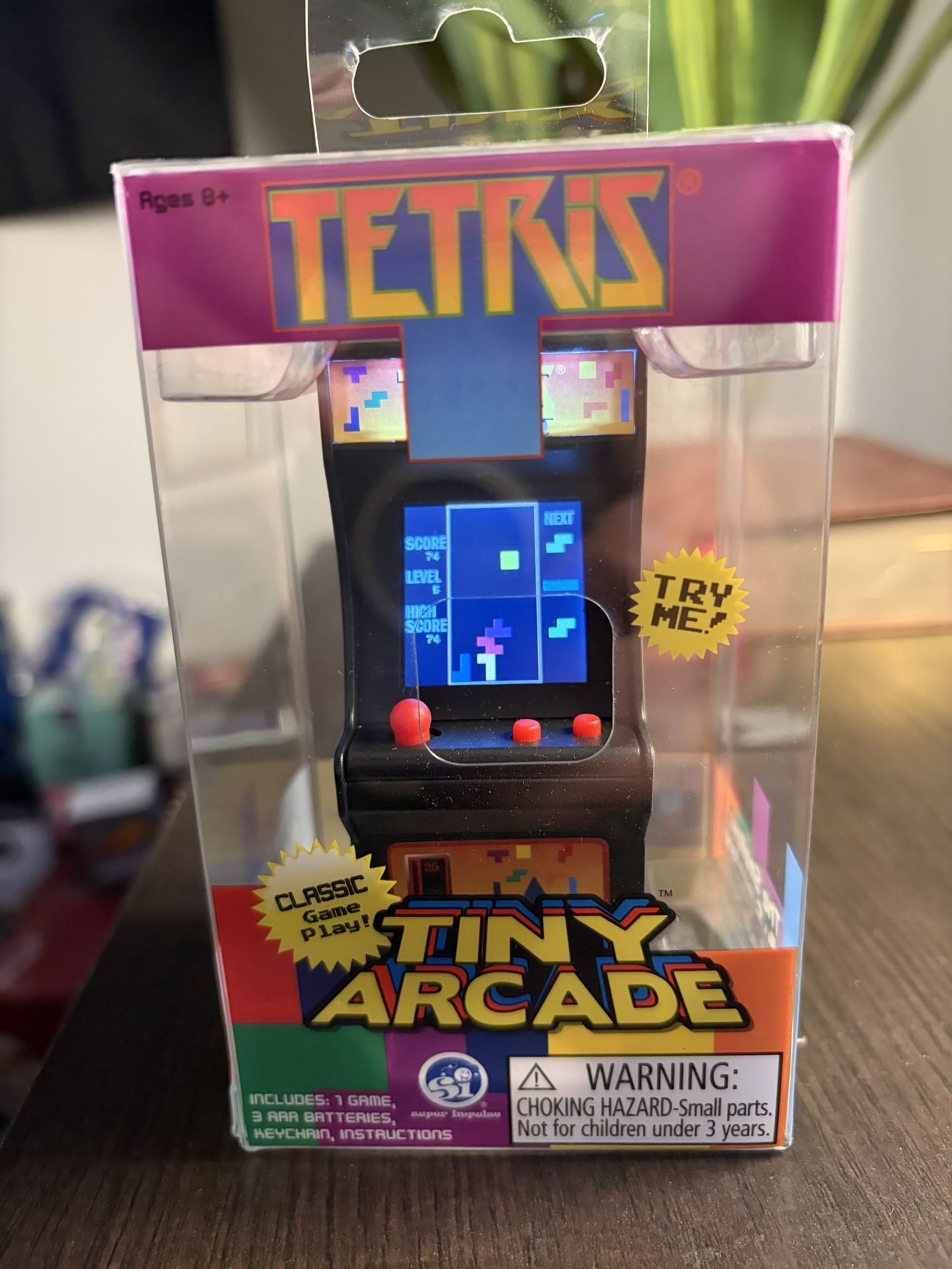 Tetris Tiny Arcade Keychain Toy Rare
