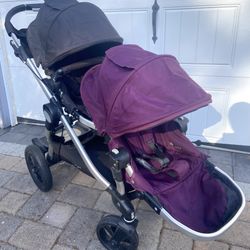 Baby Jogger CITY SELECT Double Stroller + Standing board + accessories