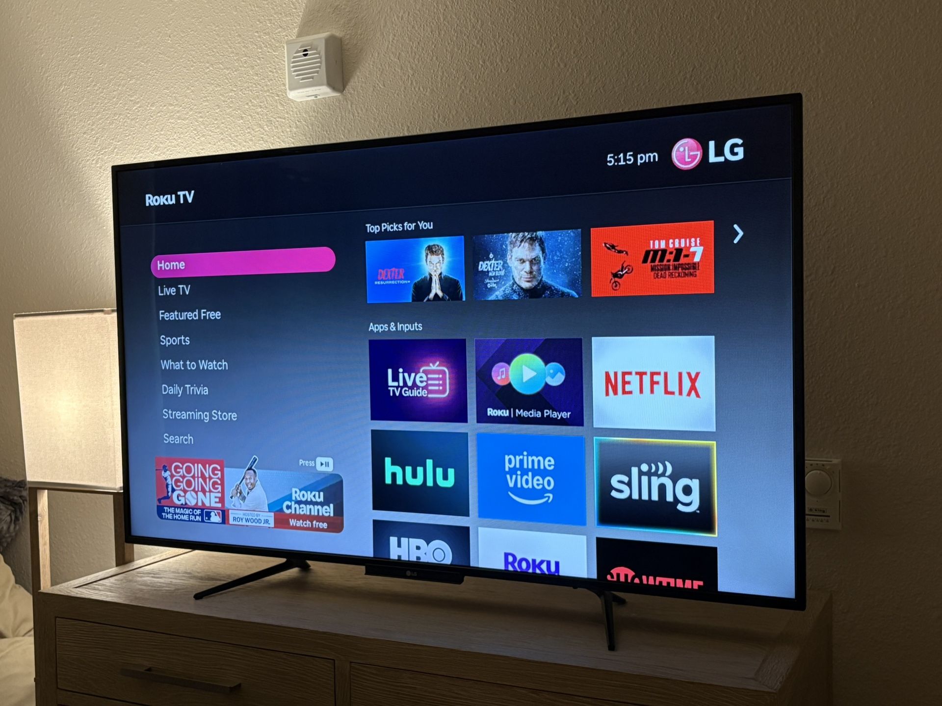 LG - 55" Class (54.6" Diag.) - LED - 1080p - Smart - HDTV Roku TV
