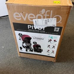 Evenflo Pivot Travel System – Dusty Rose