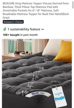 BEDLORE new King mattress topper