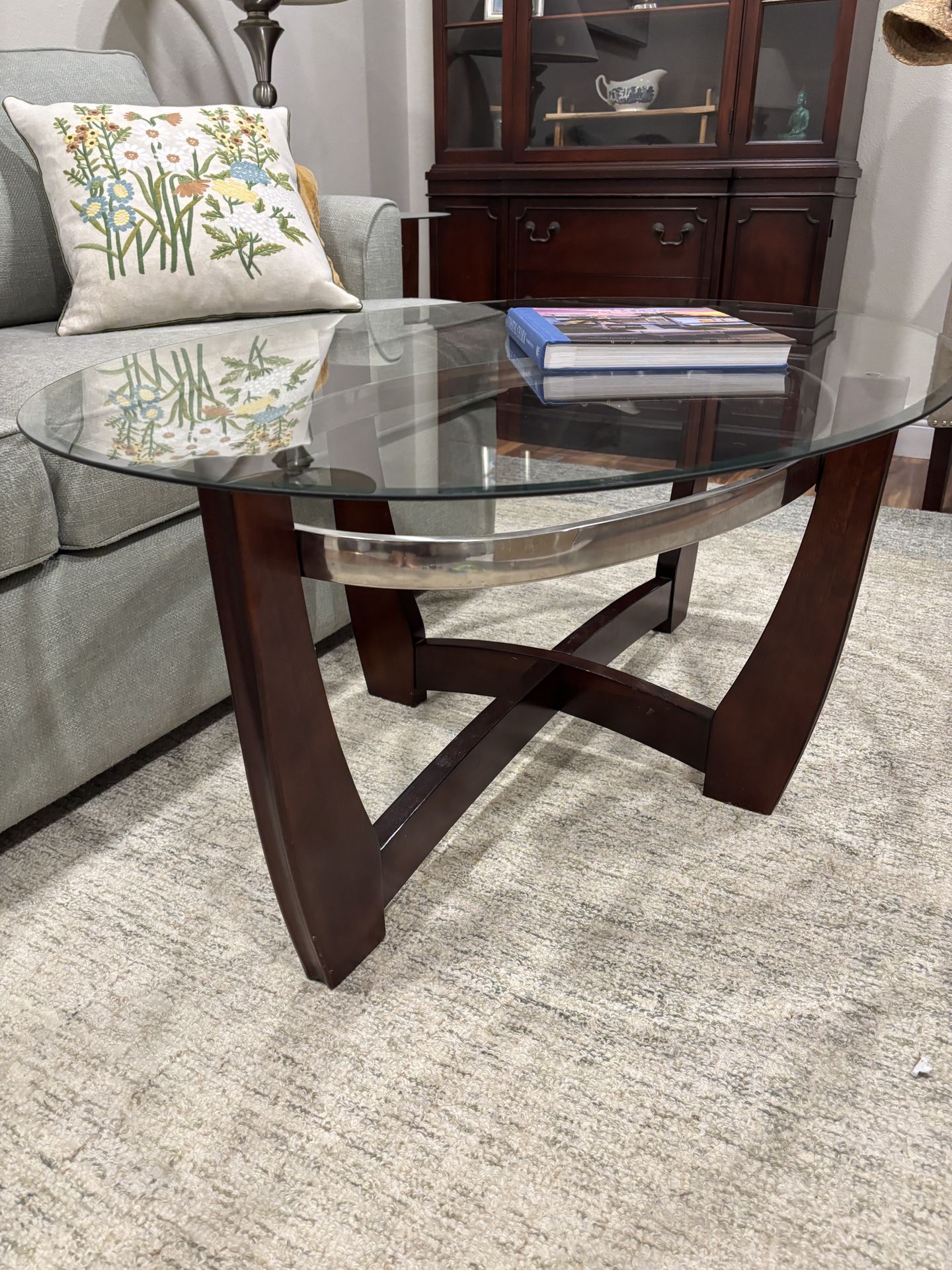 Glass Top Living Room Furniture & Dining Table Set.