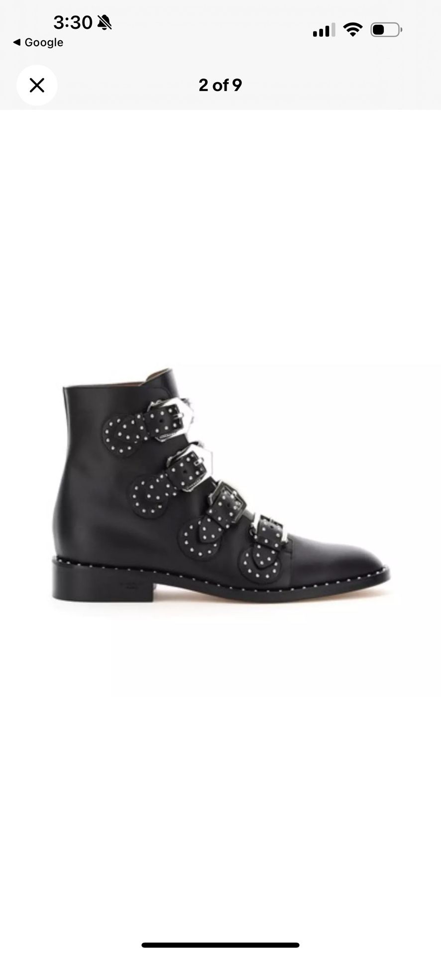 Givenchy leather stud Combat boots! Size 40/womens 9.