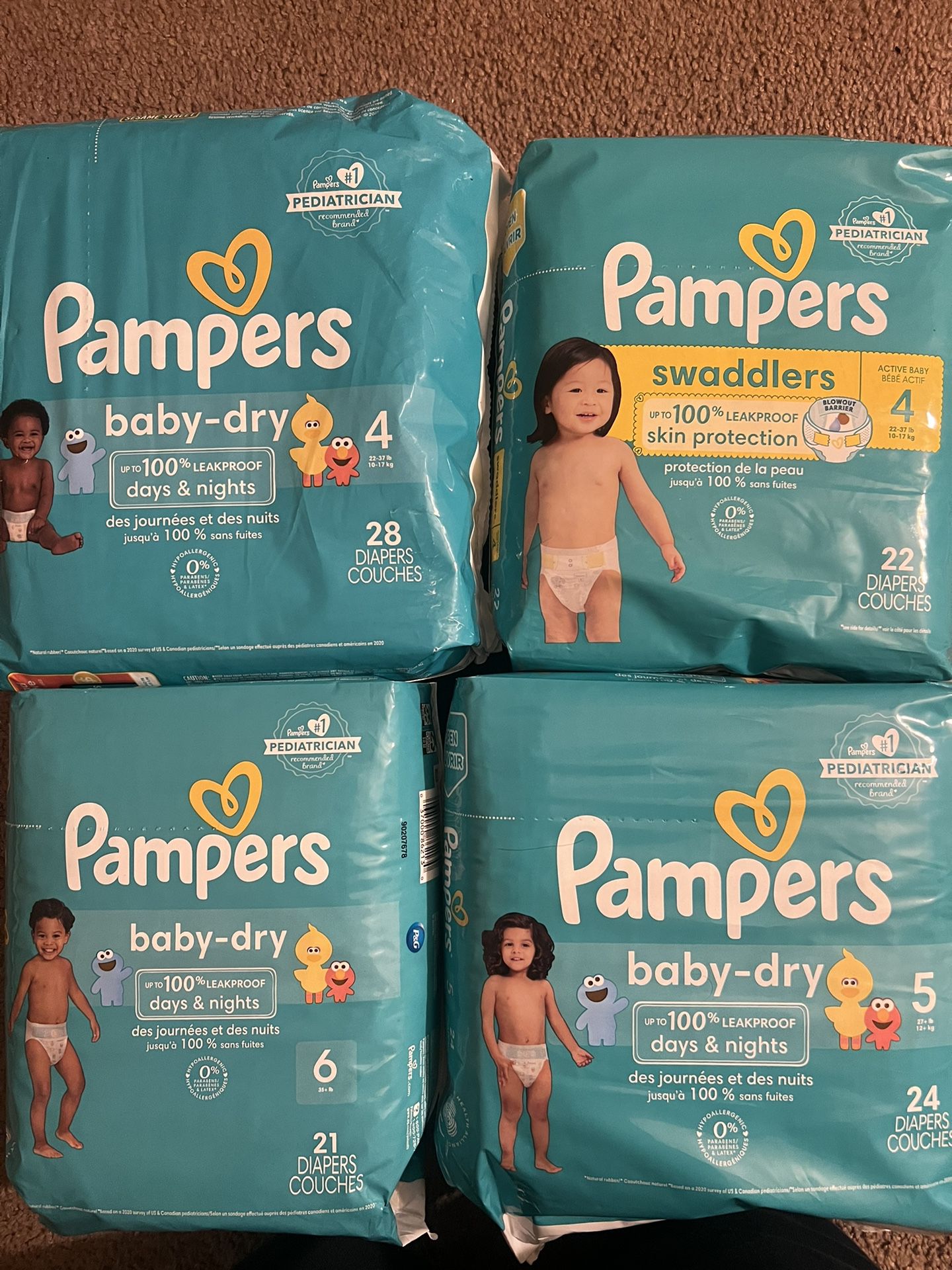 Pampers Diapers 2/$18