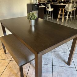NEW Wooden Dining Table With Bench