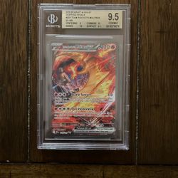 Team Rocket’s Moltres ex SIR from Destined Rivals in a bgs 9.5