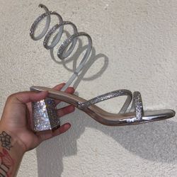 Silver Delicacy Heels