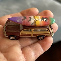 San Diego Woodie Surf Wagon Magnet