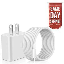 USB-C Fast Charger  For iPhone 17 16 15 Pro Max Type C Cable + block 