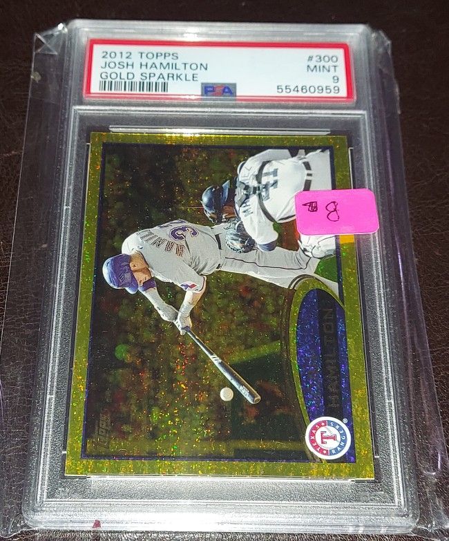 2012 TOPPS JOSH HAMILTON GOLD SPARKLE PSA 9