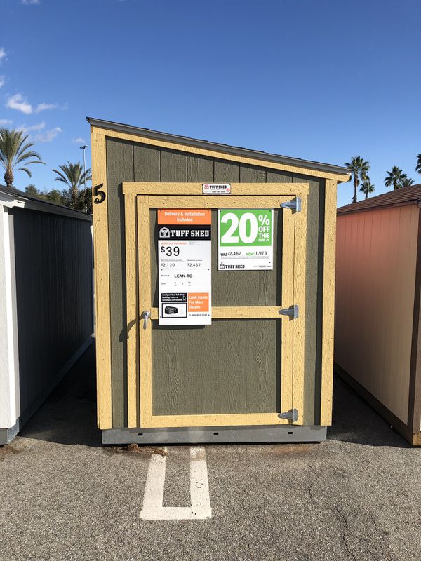 tuff shed, sundance series lean-to, 6’x10’ display for