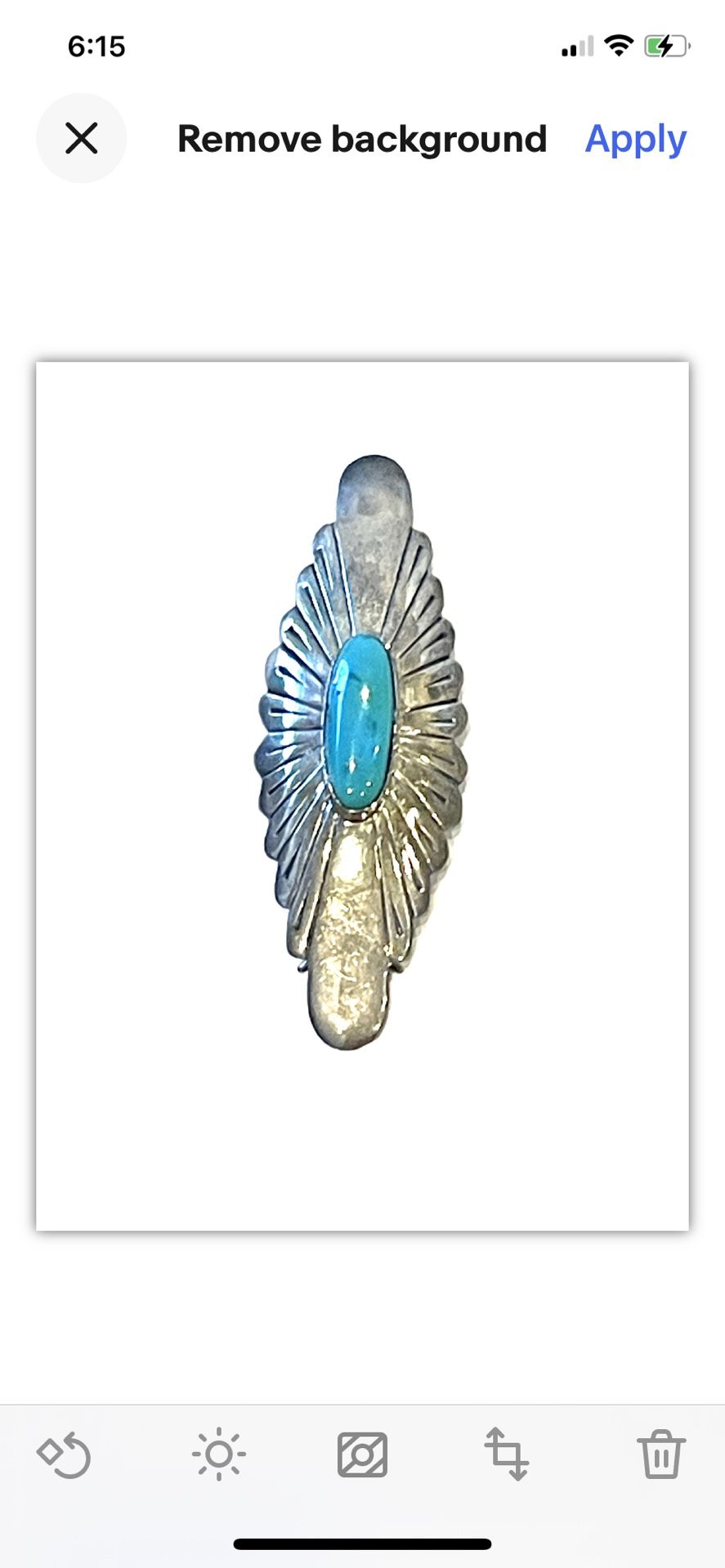 Sterling Navajo Turquoise Barrette