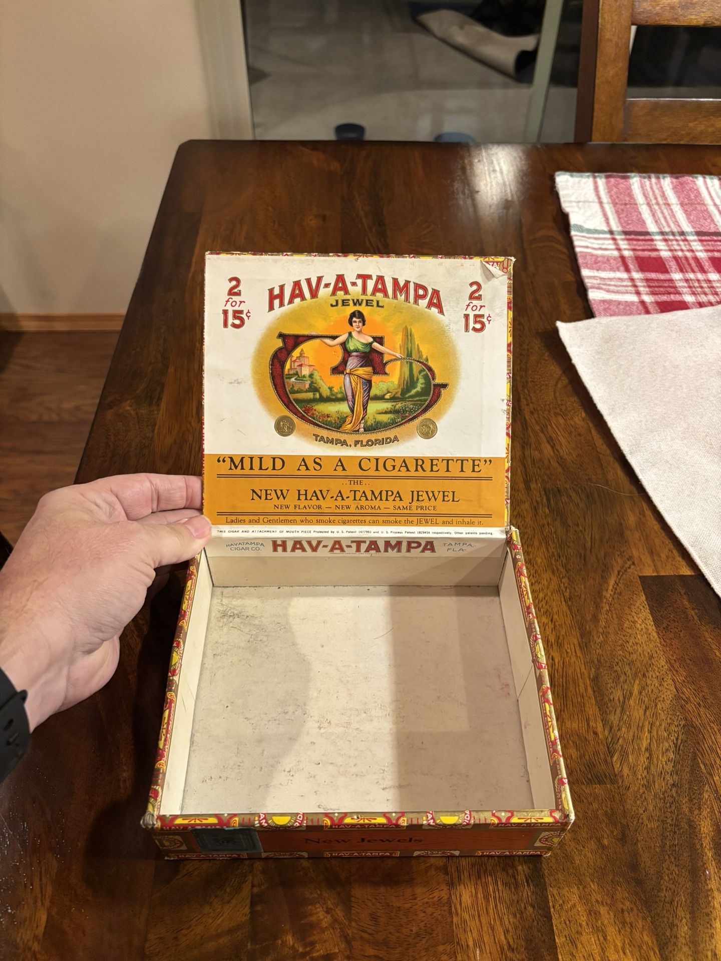 1939 Hav-a-tampa New Jewels Cigar Box Tobacco Flip Lid Vintage Old Box Fl