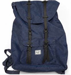 Herschel Supply Co. Navy Little America Rolltop Backpack Black Padded Straps
