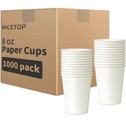 8 oz Coffee Paper Cups [1000 pack] Disposable, Hot Paper Coffee Cups 8oz
