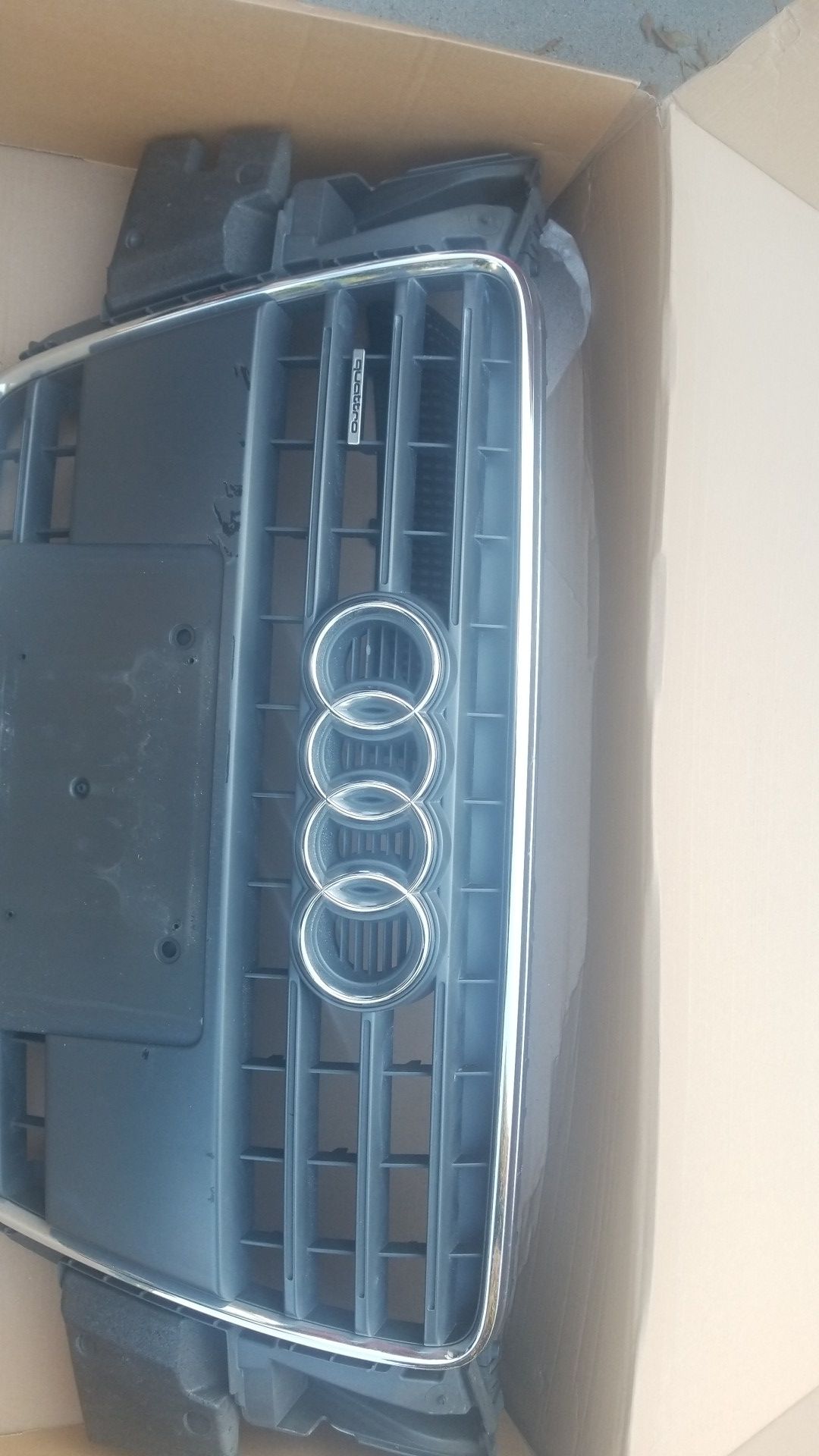 Audi quattro grill part# 8TO-853-651-E-1QP part number is furnished so you can make sure it fits your vehicle and you decide to purchase. No refunds.