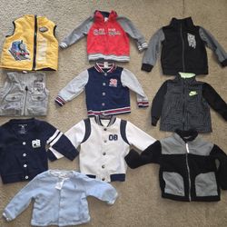 Baby Boy Clothes Size 12 Months Bundle of Bodysuits, Rompers, Pajamas, Shirts, Pants, Sweaters & Jackets, etc. 

