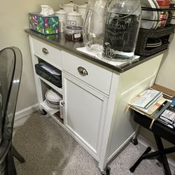 Kitchen Carts With Drawers Ans Aluminum Top