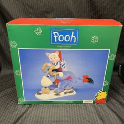1996 Telco Disney Winnie the Pooh Eeyore and Piglet Christmas Display Figure  