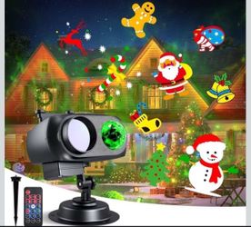 80 pattern Holiday Projector Lights Outdoor w/ Remote & Timer, Waterproof Black
