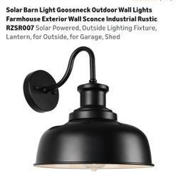Solar Barn Farmhouse Outdoor Wall Sconce 