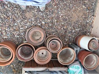 Lot of Terracotta Clay Garden Pots 28 pieces
