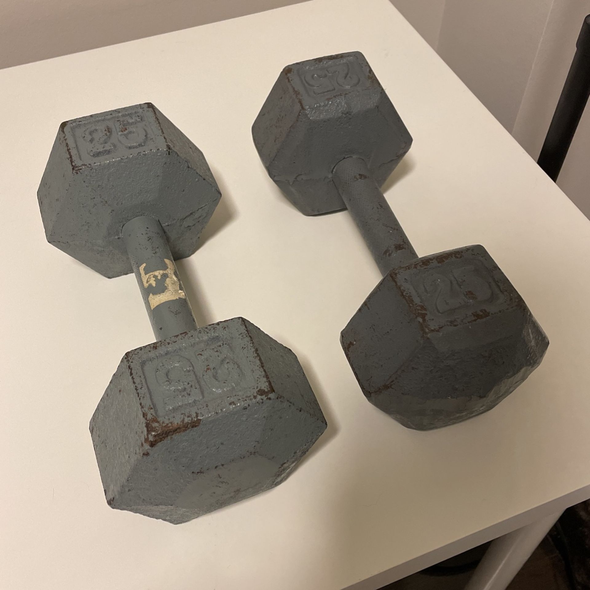 Two 25 lb Dumbbells